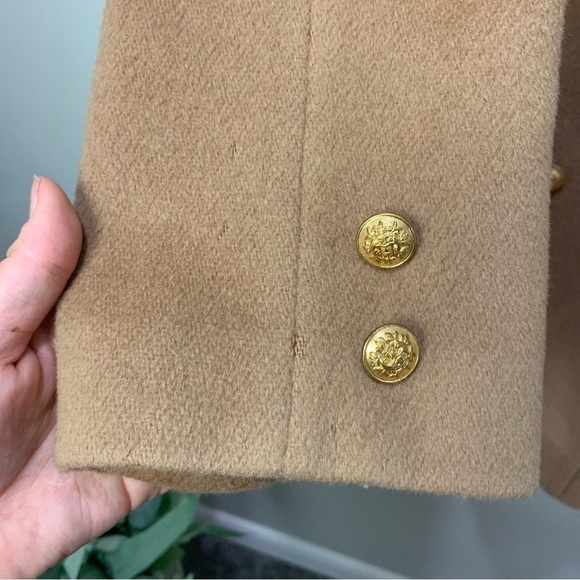 [Talbots] Women's Camel Tan Preppy Wool Blend Heavy Pea Coat Jacket - Picture 10 of 10